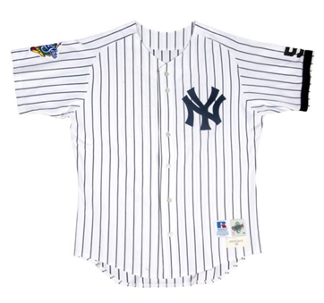 1999 Mel Stottlemyre New York Yankees Game Worn and Signed World Series Home Jersey (Stottlemyre LOA)